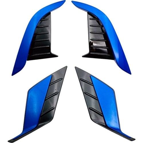 4PCS for Toyota Corolla Cross 2020 2021 ABS Chrome Blue Fog Light Lamp Bezel Cover Trim Exterior Garnish, Rear & Front