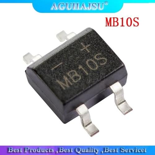 50PCS MB10S SOP-4 1000V 0.5A bridge rectifier new original