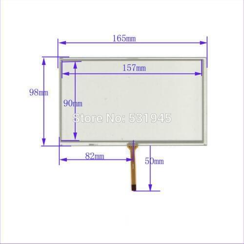 ZhiYuSun 7 inch for AT70TN90 165mm*98mm 4 wire TOUCH SCREEN for gps glass XWT209 7 touch panel 165*98