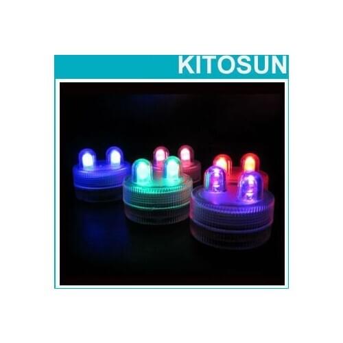 FREE SHIPPING FACTORY SUPPLIRE 100pcs/pack LED DUAL RGB SUPER Submersible led lights