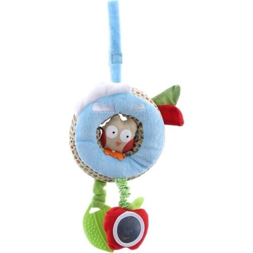 Newborn Baby Toys Cartoon Animal Owl Boy Girl Baby Rattles Hand Bell Infant Toddler Plush Toys Enfant Baby Carriage Hanging