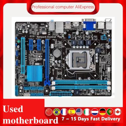 For ASUS B75M-A Computer Motherboard LGA 1155 DDR3 For Intel B75 P8B75 Desktop Mainboard SATA II PCI-E X16 Used