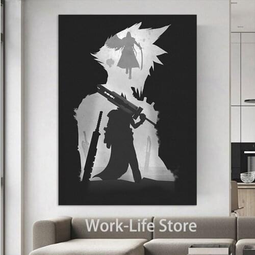 Final Fantasy Game Poster Cartoon Poster Cartoon Pictures Artwork Canvas Paintings Wall Art for Home Decor Cuadros Poster