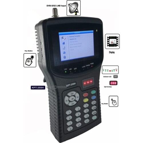 Has LED back light under the keyboard KPT-255H digital HD satellite finder meter