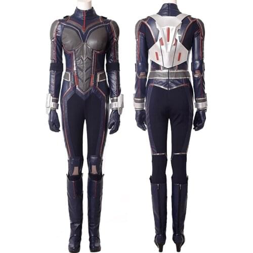 Adult Women Superheroine Ant 2 Wasp Hope Van Dyne Cosplay Costume Halloween Party Outfit Full Props Suit With Boots