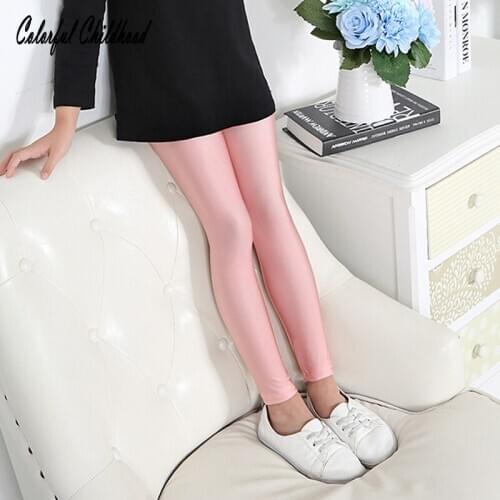 Autumn Spring Kids Ankle Length Leggings Girls Leggings New Arrival Baby Girls Luster Pencil Pants Leggings for 2~13 Years