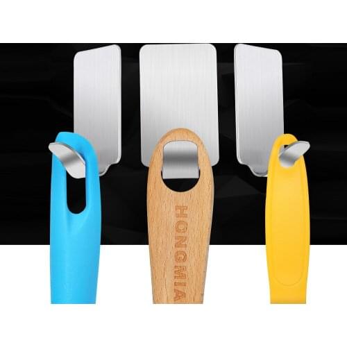 Stainless Steel Self Adhesive Wall Hook Sticky Kitchen Bathroom Key Bag Coat Hanger Towel Clothes Storage Hanging Holder Rack