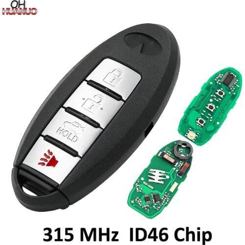 New Smart Remote Key Fob 4 Button 315MHZ with ID46 Chip for Infiniti A50L QX50 FX35 Q70L QX60 FX25 Q60 09-13
