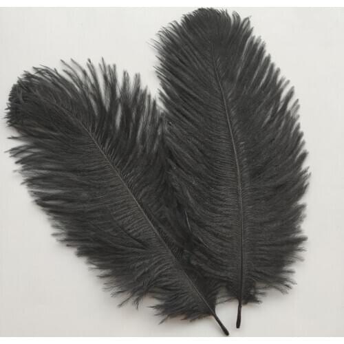 Wholesale 10pcs Beautiful Black High Quality 6-8 inches/15-20cm Ostrich Feather For Wedding Decoration Handmade
