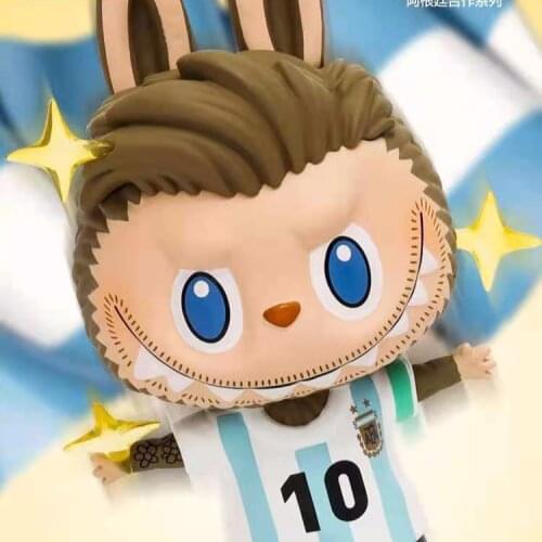 Original POP MART Labubu Argentina Football Star Series Blind Box Toys Doll Random One Cute Anime Figure Gift