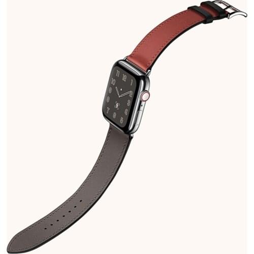 Kebitt new Noir Brique Étain bands genuine leather men women band For apple watch series 5 4 3 2 iwatch 40mm 44MM strap