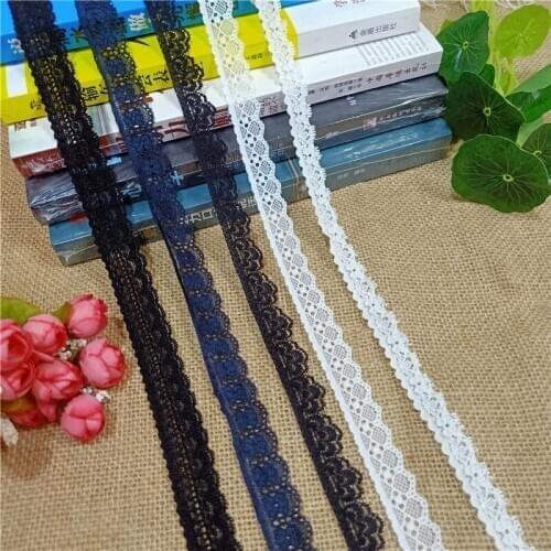 S1059 Width 1-2.5cm stretch Elastic and Colorful Nylon Spandex lace fabric trim for dress pants skirt decoration accessories