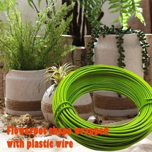 Gardening Heavy Duty Fence Wire Plastic-Coated Handmade DIY Soft Wire Household Plant Modeling Flower Stand Home Plant