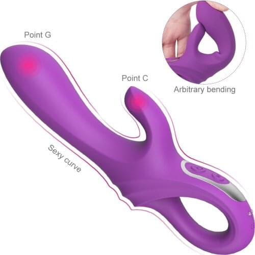 Sobbie Sex Toys For Woman Silicone G-Spot Clitoral Masturbators Dildo Stimulation Double-Headed Vibration Mute Design Sexy Curve