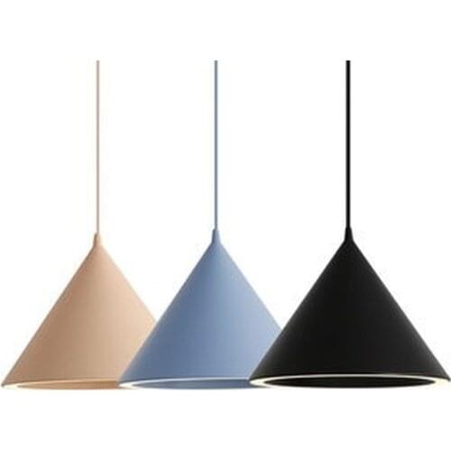 Modern Led Pendant Light Fixture With Aluminum Lampshade For Diningroom Cafe Bar Restaurant Nordic Cone Hanging Lamp Lampadario