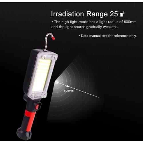 LED Working Light COB Magnetic Flashlight Linternas Emergency Repair Lamp USB Charging Camping Lamp Protable Hook Hanging Light