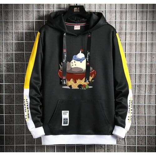 My Neighbor Totoro Anime Hoodie Casual Fake Two-Piece jacket men coat teenagers Popular Harajuku Hoodeds Pullover Streetwear