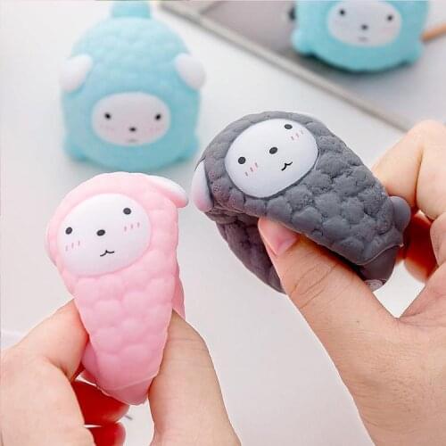0-36 months soothing baby shower toy little sheep mini cute animal pinch call BB sound baby play water toy children toy gift