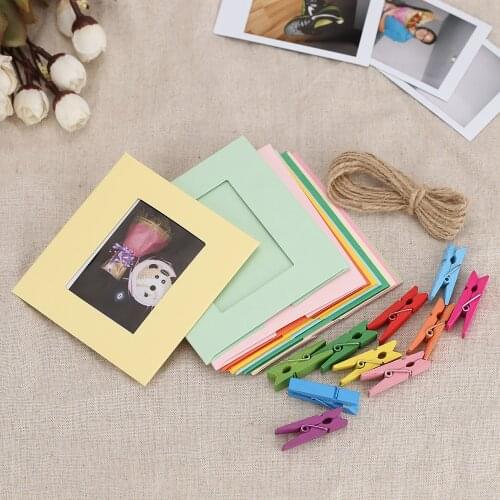 3 in 1 Photo Picture Wall Frame Clip Clamp String Rope for Fujifilm Instax Mini 8/8s/8+/9 Camera Photo Frame Camera Accessories