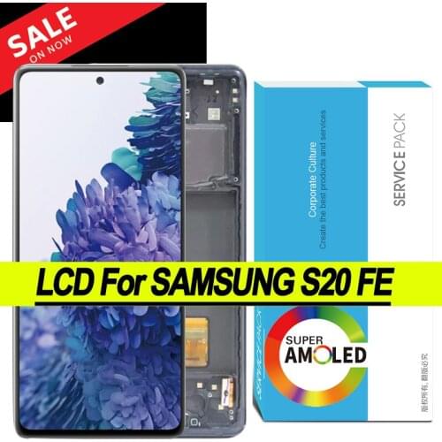 100% Original Display for SAMSUNG Galaxy S20 Fan Edition G780F G781F S20 FE 5G S20 Lite LCD with frame Touch Screen Repair Parts
