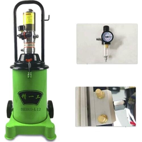 12L Pneumatic Butter Machine Truck Excavator High Pressure Grease Injector Lubrication pump Oil pump 0.6-0.8Mpa