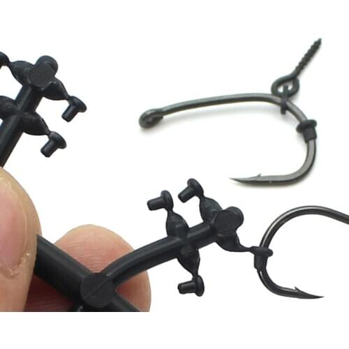 2Set=48PCS Carp Fishing Hook Bead Hook Stop Stopper Rubber Bait Stop Beads for Fishing Hair Rigs Stop Holder Carp Fishing Tackle