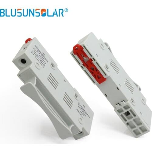 2PCS Solar Fuse 1500VDC 10X85 gPV with 2PCS 15A Din Rail Solar Fuse Box Holder for solar pv system protection