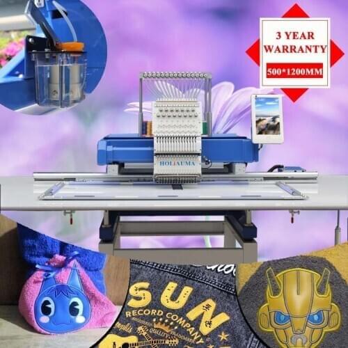 3 Years Quality Warranty!!!T Ajima 1 Head Used Computer Embroidery Machine in India Hat/T-Shirt/Flat device Sale 500*1200mm Area