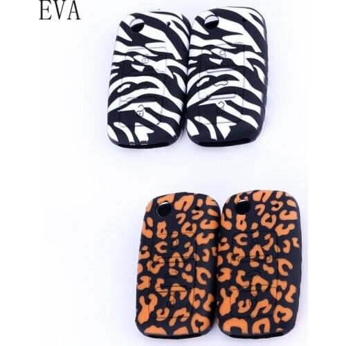 Suitable for Volkswagen Skoda Foldable 3 Button Key Case Silicone Key Case