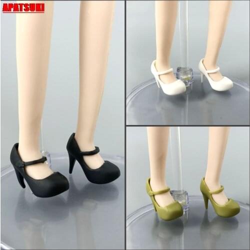 3Pair/lot Mix Color Fashion Ankle Strap High Heel Boots Doll Shoes Sandals for Barbie Doll Shoes for Blythe Doll Accessories DIY