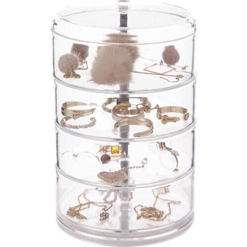 4 Layers Transparent Storage Box Organizer Case Cajas Organizadora Storing PP Box Jewelry Beads Pill Screw Organizador
