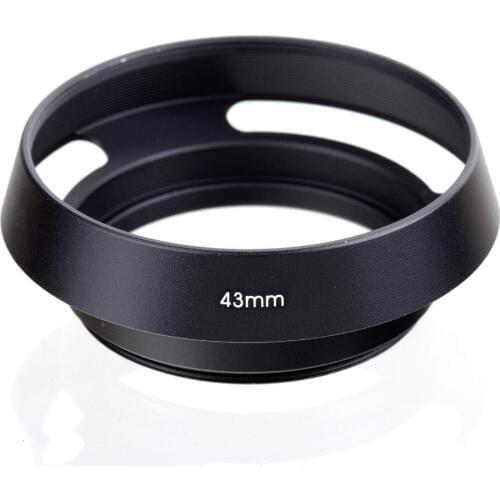 43mm Black Vented Curved Metal camera lens Hood for Leica M for Pentax for S&ny for Olympus For canon nikon