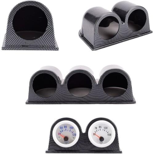 52mm Universal Car Instrument panel Center console panel Black Double Car Meters Holder Gauge Boat-Motor Auto-Tachometer-Gauge