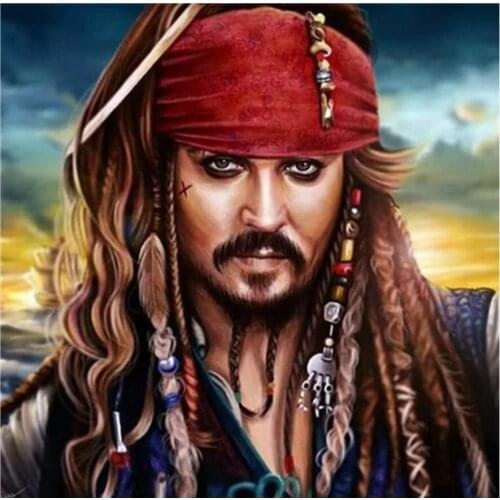 Pirate Captain of the Caribbean Diamond Embroidery DIY Mosaic Diamond Painting Full Drill Square Home Decor Handmade Gift