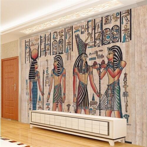 Beibehang Large custom wallpapers home decoration background ancient Egyptian civilization Maya Elderly Hotel wall art murals