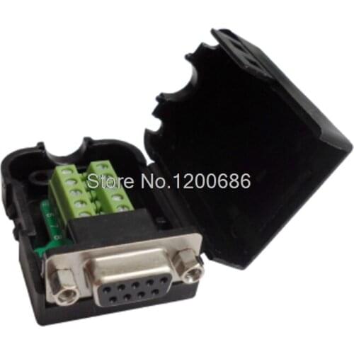 D-SUB DB9 Male 9Pin Plastic Cover connector rs232 COM case connector