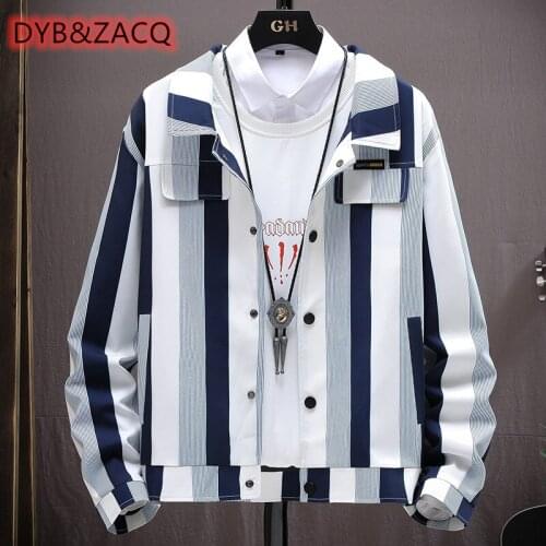 DYB&ZACQ Mens spring and autumn new long sleeve jacket jacket youth trend loose Korean jacket cargo mens jacket autumn