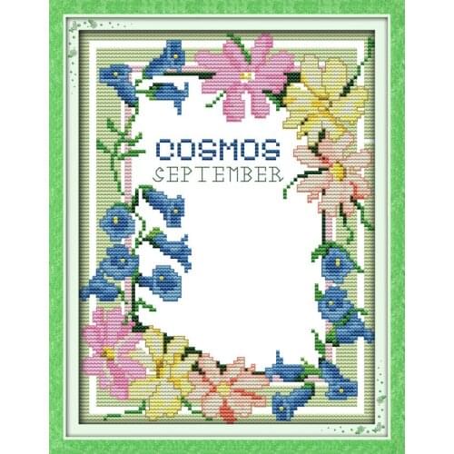 Photo frame (4) cross stitch kit people 18ct 14ct 11ct count print canvas stitches embroidery DIY handmade needlework plus