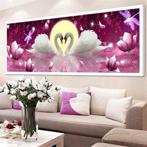 HUACAN 5D Diamond Painting Full Square Animal Swan Drill Embroidery Sale Picture Rhinestone Diamond Mosaic Decor Home Gift