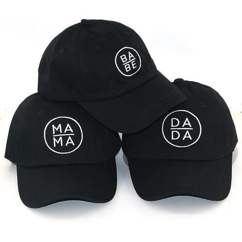 New Parent-child cap DADA MAMA BABE embroidery family baseball hat casual cotton adjustable black dad hats fashion
