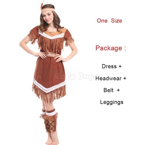 Halloween Costumes Women Girls Indians Princess Cosplay Costume C45M174