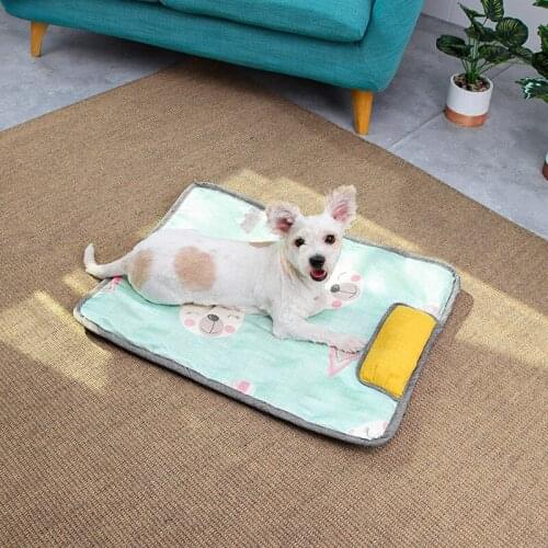 Pet Dog Mat Summer Mat Ice Mat Cat Cooling Mat Bite-resistant Sleeping Ice Silk Breathable Corgi Four Seasons Nest Cat Bed