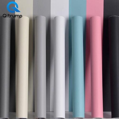 Matte Solid Color Vinyl Stickers Waterproof Self Adhesive Wallpaper Easy to Glue Use for Living Room Wall Renovation Home Decors