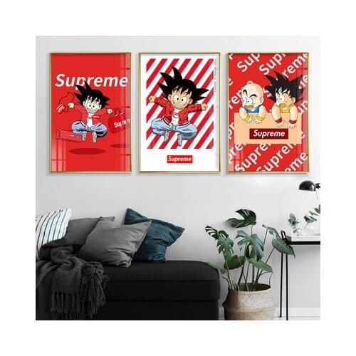 Anime Dragon Ball Monkey King Turtle Fairy Saiyan Poster Canvas Painting Mural Super Long Home Bedroom Wall Decoration Painting