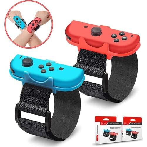 1 Pair Adjustable Game Bracelet Elastic Strap for Nintendo Switch Joy-Con Controller Wrist Dance Band Armband for Switch Dance