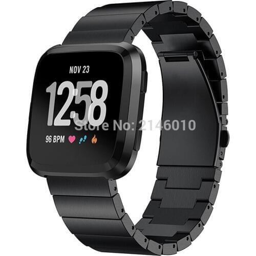 Luxury Stainless Steel Watch Band Wrist Strap For Fitbit Versa/Versa lite Edition/Versa Special Edition Watch for Women Men