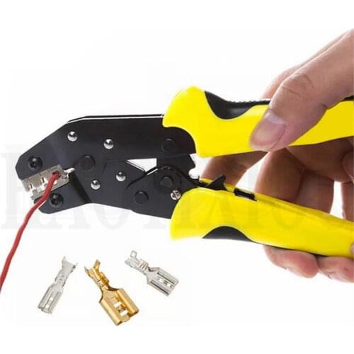 PARON JX-1601-08 Pliers Wire Crimpers Engineering Ratchet Terminal Crimping Pliers JX-48B 3.96 to 6.3mm 26-16AWG Hand Tools