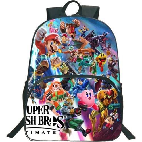 Mario Bros School Bags Students Boys Girls School Rucksack Beautiful Colourful Pattern Schoolbag Fashion Backpack