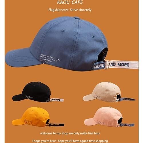 Hat women College wind soft sister baseball cap men and women summer outdoor student visor tide m letter embroidery men