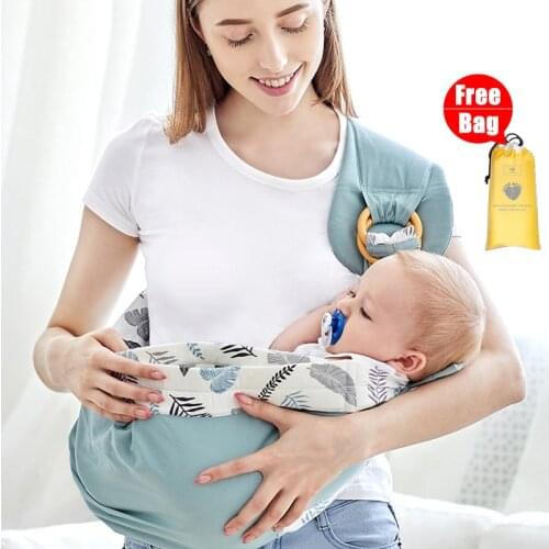 Newborn Sling Baby Carrier Dual Use Adjustable Mesh Fabric Breastfeeding Ergonomic Nursing Cover For 0-36M Kangaroo Infant Wrap